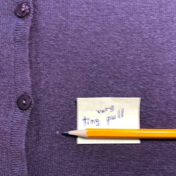 Vintage Kathie Lee Lavender Sz L Pit to Pit 22 3/4” Cardigan Sweater Acylic Soft - Picture 13 of 15